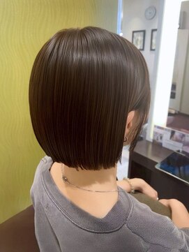 ソシエ 山陽姫路店 チョコレートブラウン×ストレートボブ