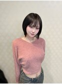 冬にぴったりな黒ボブ