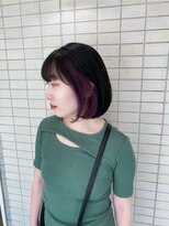 リヴナ(Livna)&nbsp;ぷつっとボブにインナーパープル◎
