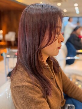 ザビー(THE B) 本八幡×艶ロング×ピンクブラウン×暖色カラー