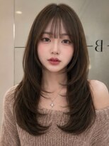 ベル 新宿(Belle)&nbsp;大人ヘア　ハッシュカット　ミントベージュ　韓国レイヤー　新宿