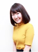 ふんわりまとまる、大人可愛い艶ボブ