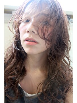 ミラバイグリーン(Mira by green) rough wave long 【ひし形シルエット】＃15