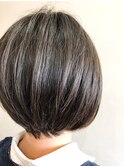 30代.40代.50代 前下がり 丸みショート 大人ボブ