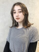 アイティー バイ アルバム 中野店(IT by ALBUM) シンプルロブ_耳かけウェーブパーマフォギーベージュ_27135