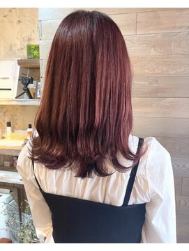 トレヘアー(tRe hair) イルミナカラー　コーラルピンク