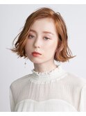 20代シースルーバングオリーブカラー外ハネミくびれミディ