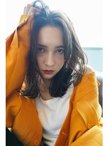 マセナ(Masena)&nbsp;センターパートボブルフ×ブルージュカラー　20代30代　1