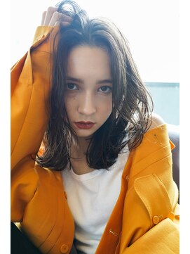 マセナ(Masena) センターパートボブルフ×ブルージュカラー　20代30代　1