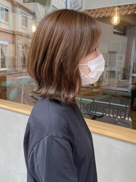 ヘアスタジオダップ(hair studio dap) ミディアム×ナチュラルカーキ