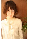 tuuli☆30代40代ペールベージュ切りっぱなしショート　50