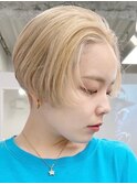 ホワイトミルクティーショート新宿駅/チョコレート/ダブルカラー