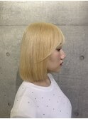 ケアブリーチ2回 抜きっぱなしブリーチ ブリーチのみ