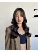 韓国風コテ巻きパーマデジタルパーマ髪質改善アッシュベージュ
