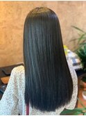 20代30代40代ストレートアッシュベージュ髪質改善艶感カラ