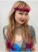 JILL STUDIO デザインカラー×裾カラー×ワインレッド