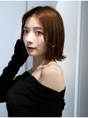 20代30代大人かわいいナチュラル暗髪ゆるめパーマヘア