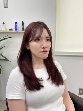 アイズ 横浜(IS) 横浜/mikiya指名/ワインレッド/レイヤーカット