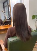 髪質改善ミルクティーベージュレイヤーカット