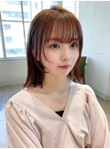ミディアムウルフ/ひし形シルエット/ひし形ボブ/ワンカールボブ