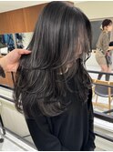 ハイライトバレイヤージュダブルカラーケアブリーチ30代40代