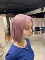 ハンナ 札幌(HANNAH)&nbsp;サクラピンク　くびれヘア　夏のヘアアレンジ