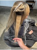 ホワイトブロンド.ホワイトベージュ.ハイトーンカラー.ムラ直し