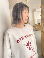 イノセントヘア(innocent.hair)&nbsp;アッシュグレー×前髪ありボブ