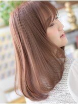 カバーヘア ブリス 大宮西口(COVER HAIR bliss) ★透明感ローズブラウン前下がりレイヤースタイル20代30代★1!