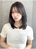 オリーブグレー/韓国レイヤー/ココアベージュ/レイヤーカット