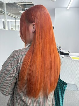 イロウ 山口どうもん店(IROW) ダブルカラー/髪質改善/オレンジ/ブリーチカラー
