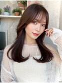 大人ガーリー × 似合わせカット/マロンブラウン/20代30代