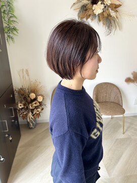 ルヴェール 北方店(LeVert) 丸みショートボブ/髪質改善oggiottoトリートメント