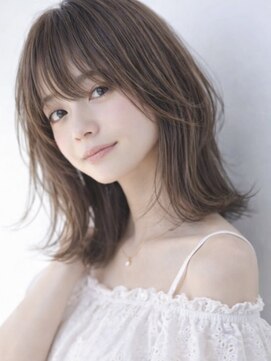 ムーン 仙台一番町店(OON) くびれレイヤー/ミルクティーベージュ/ミディアムレイヤー/仙台