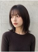 【ナチュラル、外ハネ、顔周り、レイヤー】