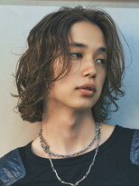 アンサー 原宿(ANSWER)&nbsp;原宿メンズボブメンズミディアムセンターパートニュアンスパーマ