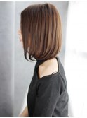 大人かきあげバングのワンカールスタイル