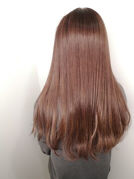 フラッグヘア 新宮店(Flag HAIR) ショコラピンクのハイライト&イルミナカラー透明感カラー