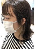 切りっぱなしボブ×イヤリングカラー