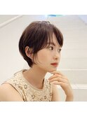 上品フォルムの 大人ショートボブ前髪あり【カウンセリング用】