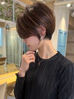 ロンド ストラーダ 心斎橋(Lond strada)&nbsp;ショート×ハイライト白髪ぼかし×マチルダボブ[心斎橋]