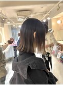 切りっぱなしボブ　ミニボブ　丸みボブ　外ハネボブ