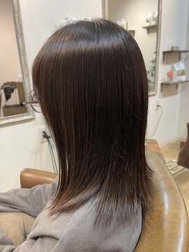 グランツ(hair salon Glanz) 艶めく栗色セミロングボブ