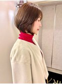 ふんわりBob×シナモンベージュ