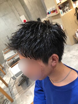 エヌアンドエー 草加店(N&A) メンズカット#9 黒髪アップバング/ビジネス/スーツ短髪