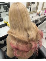 ウィステル&nbsp;【エンドカラー】ブロンドベージュ×ピンク