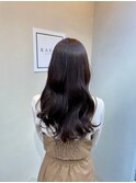髪質改善　艶髪　ストレート　縮毛矯正　暗髪　韓国風　ロング
