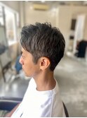 MEN'S HAIRダークアッシュ刈り上げ