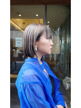 アニュー ヘア アンド ケア(a New hair&care) 20代30代40代大人インナーカラー耳掛け切りっぱなし大人ボブ