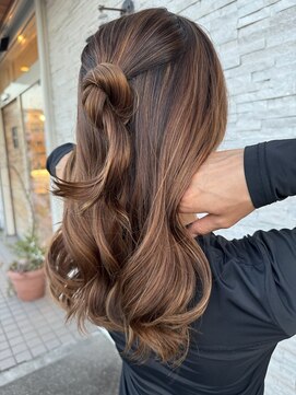 ソンリエ 青竹店(SONRiE) シナモン風カラー&ハイライト